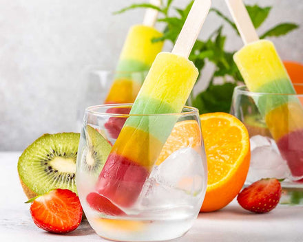 Delicious and healthy frozen popsicles